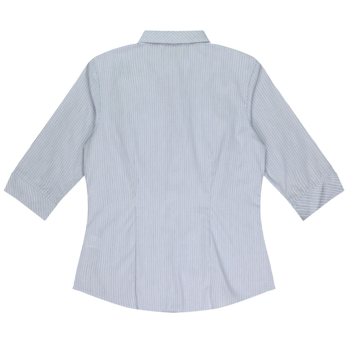 BAYVIEW LADY SHIRT 3/4 SLEEVE - WHITE/SKY