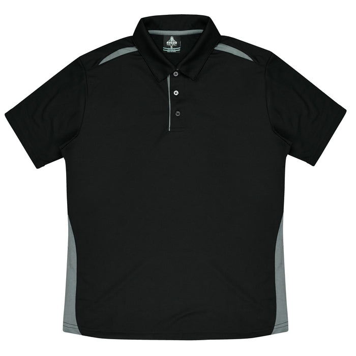 PATERSON MENS POLOS - BLACK/ASHE