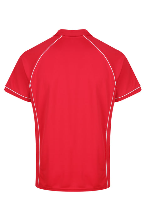 ENDEAVOUR MENS POLOS - RED/WHITE