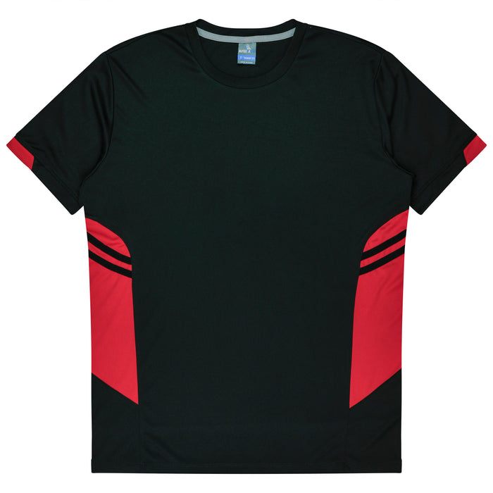 TASMAN MENS TEES - BLACK/RED