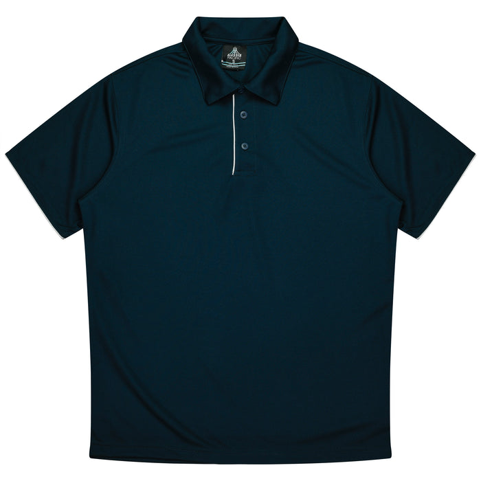 YARRA MENS POLOS - NAVY/WHITE