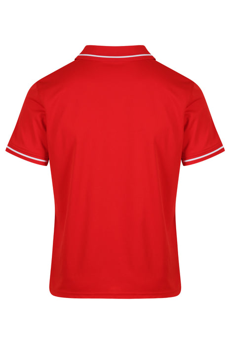 COTTESLOE MENS POLOS - RED/WHITE