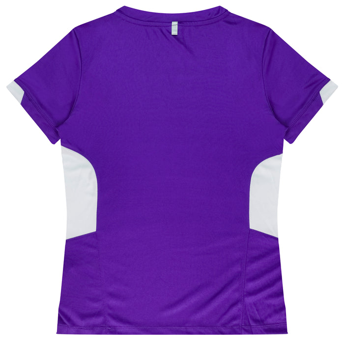 TASMAN LADY TEES - PURPLE/WHITE