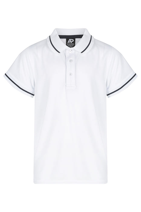 COTTESLOE KIDS POLOS - WHITE/NAVY