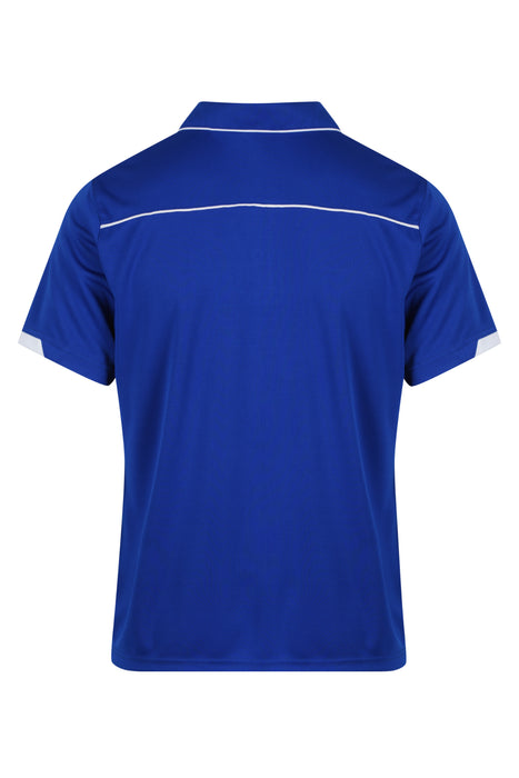 CURRUMBIN MENS POLOS - ROYAL/WHITE