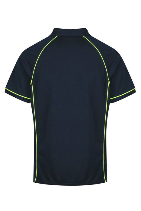 ENDEAVOUR MENS POLOS - NAVY/GREEN