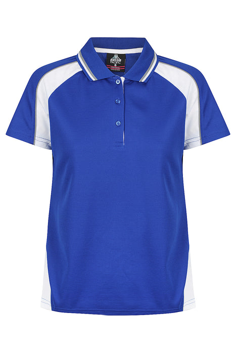 PANORAMA LADY POLOS - ROYAL/WHITE/ASHE