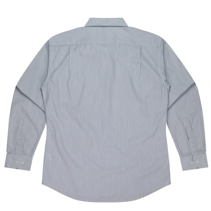 BAYVIEW MENS SHIRT LONG SLEEVE - WHITE/SKY