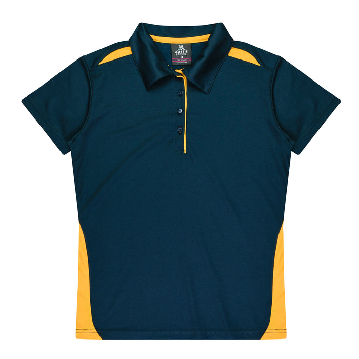 PATERSON LADY POLOS - NAVY/GOLD