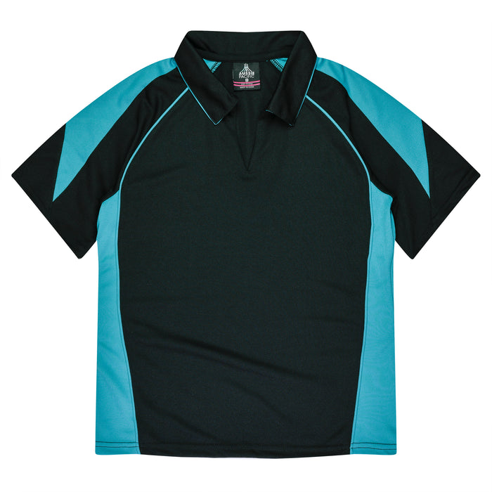 PREMIER LADY POLOS - BLACK/TEAL