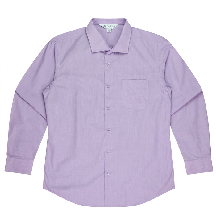 GRANGE MENS SHIRT LONG SLEEVE - MAUVE