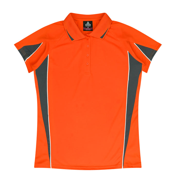 EUREKA LADY POLOS - ORANGE/CHARCOAL