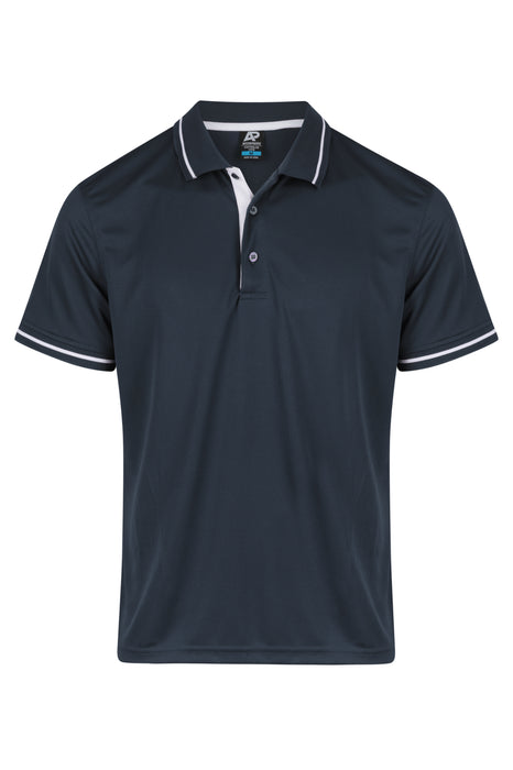 COTTESLOE MENS POLOS - NAVY/WHITE