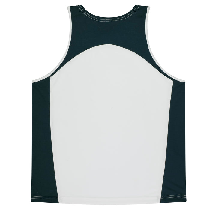 PREMIER KIDS SINGLETS - WHITE/NAVY