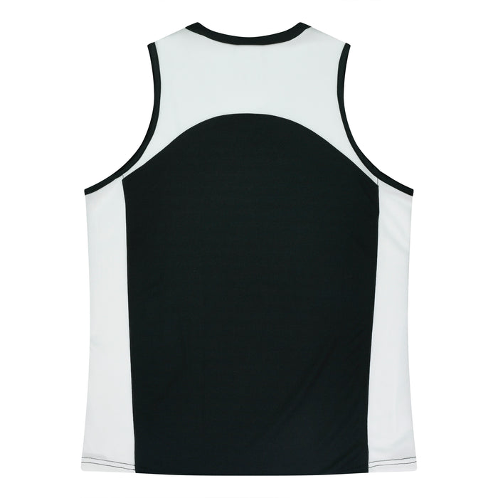 PREMIER LADY SINGLETS - BLACK/WHITE