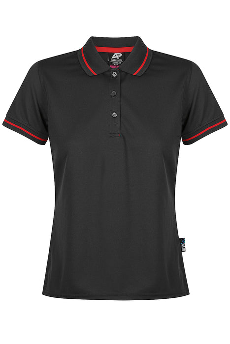 COTTESLOE LADY POLOS - BLACK/RED