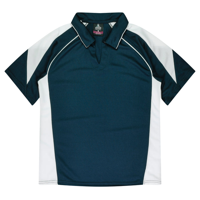 PREMIER LADY POLOS - NAVY/WHITE