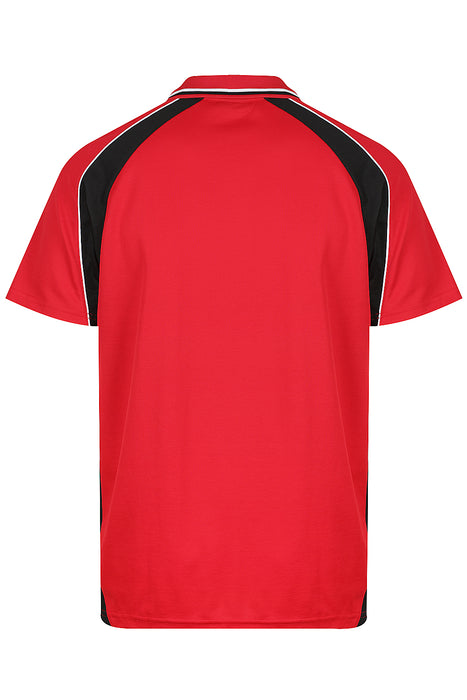 PANORAMA MENS POLOS - RED/BLACK/WHITE