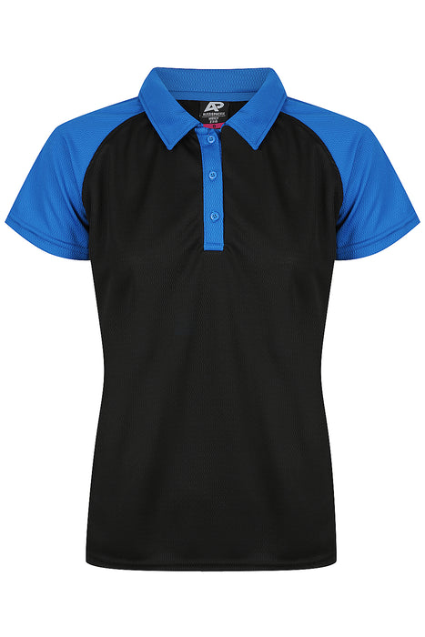 MANLY LADY POLOS - BLACK/ELECTRIC ROYAL