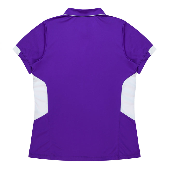 TASMAN LADY POLOS - PURPLE/WHITE