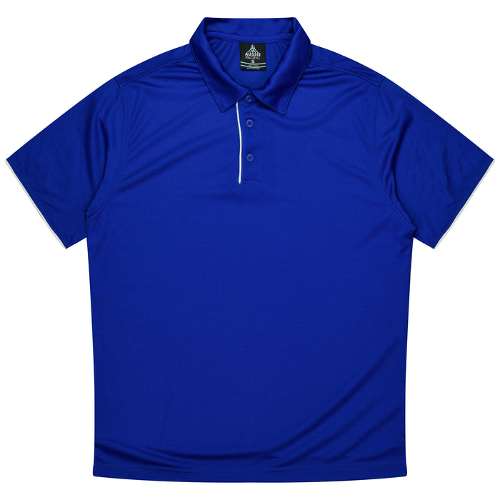 YARRA MENS POLOS - ROYAL/WHITE