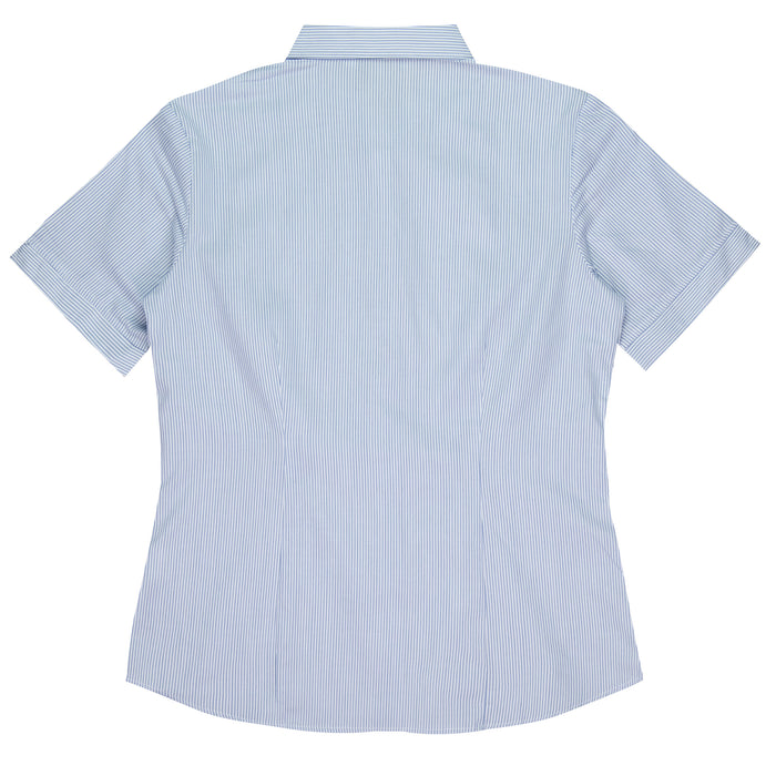 HENLEY LADY SHIRT SHORT SLEEVE - WHITE/NAVY