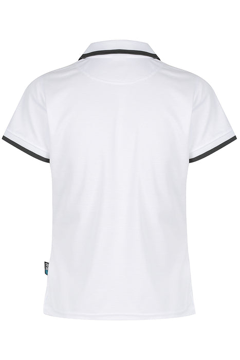 PORTSEA LADY POLOS - WHITE/SLATE