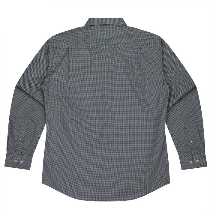 TOORAK MENS SHIRT LONG SLEEVE - BLACK/WHITE