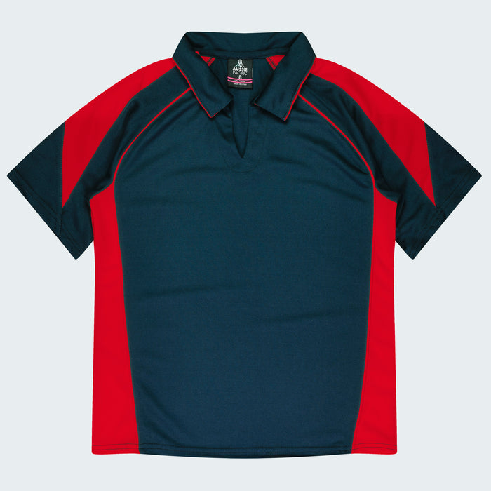 PREMIER LADY POLOS - NAVY/RED