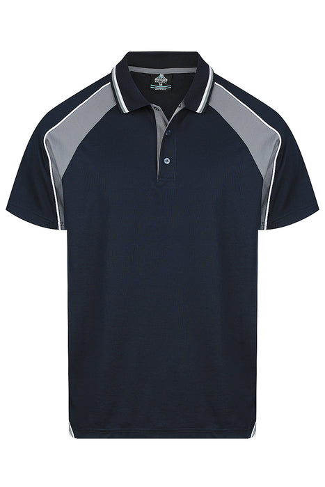 PANORAMA MENS POLOS - NAVY/ASHE/WHITE