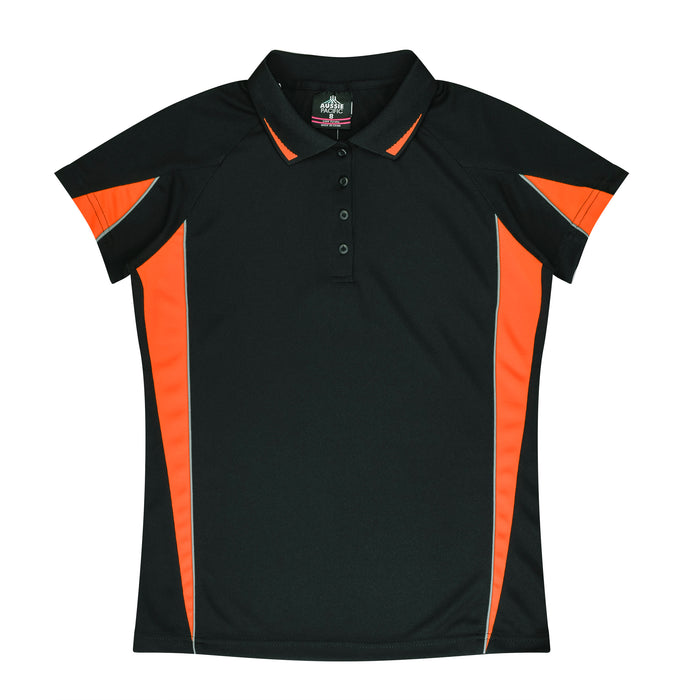 EUREKA LADY POLOS - BLACK/ORANGE