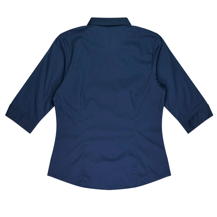 MOSMAN LADY SHIRT 3/4 SLEEVE - NAVY