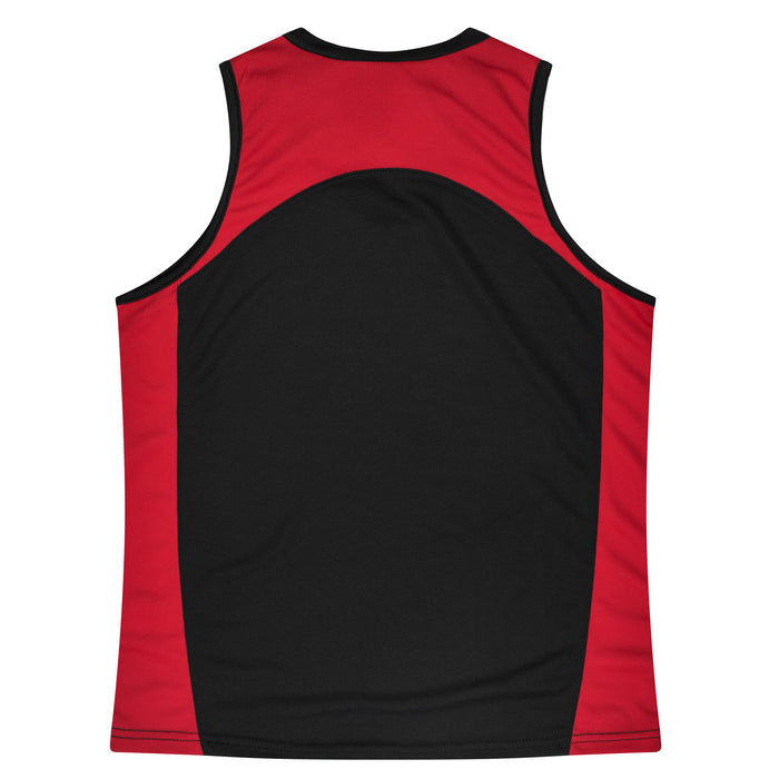 PREMIER LADY SINGLETS - BLACK/RED