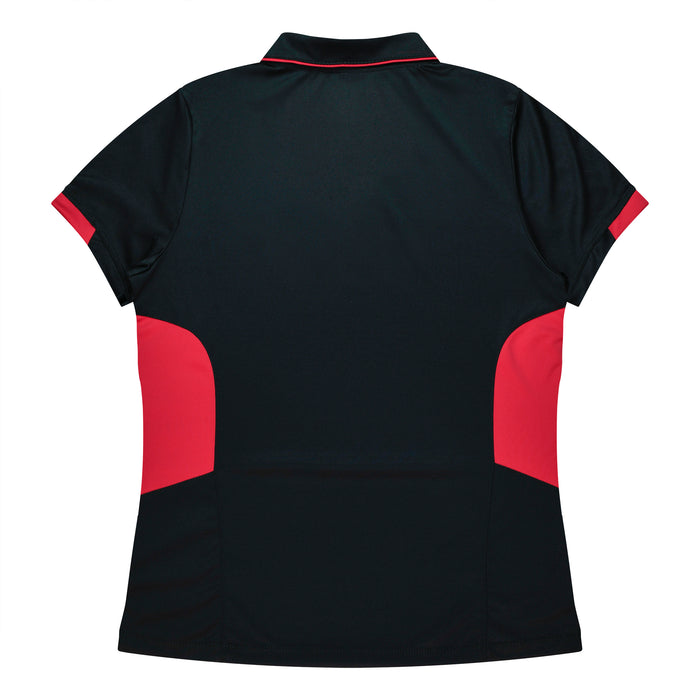 TASMAN LADY POLOS - BLACK/RED