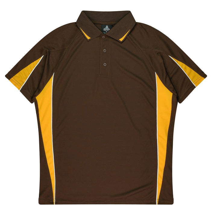 EUREKA MENS POLOS - CHOCOLATE/GOLD