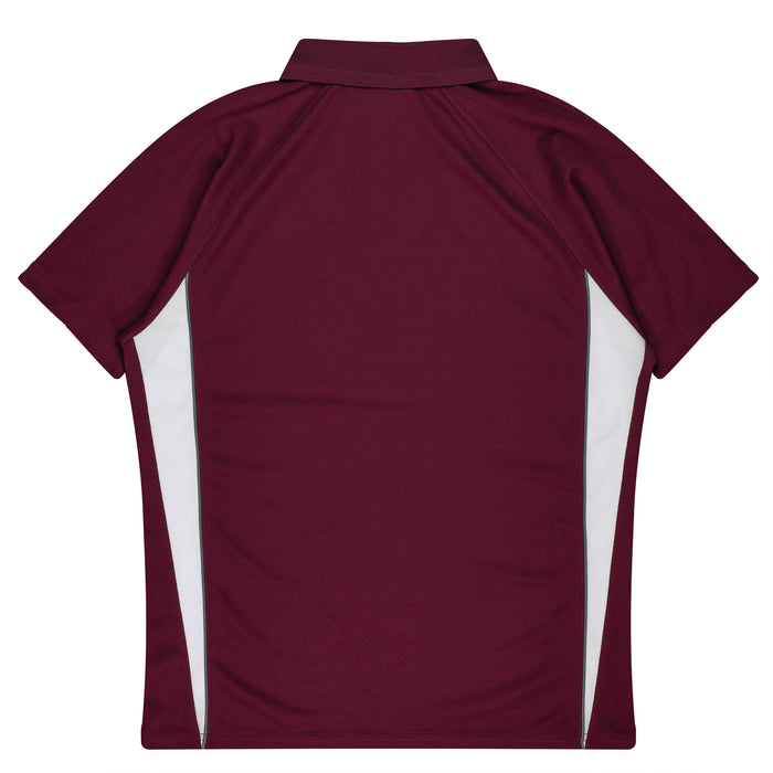 EUREKA MENS POLOS - MAROON/WHITE