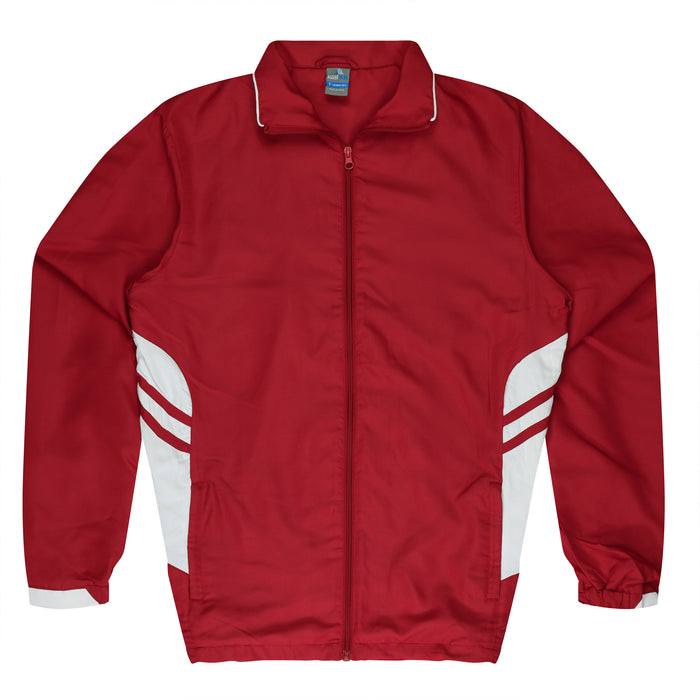 TASMAN MENS TRACKTOPS - RED/WHITE