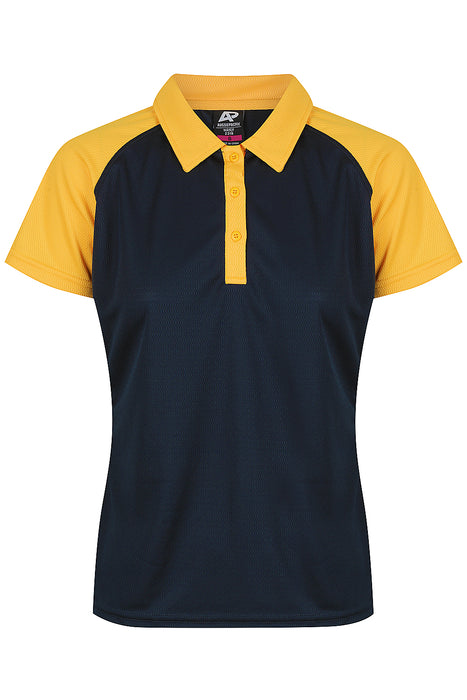 MANLY LADY POLOS - NAVY/GOLD