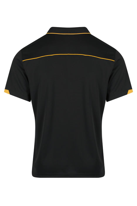 CURRUMBIN MENS POLOS - BLACK/GOLD