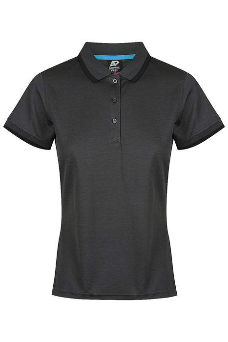 PORTSEA LADY POLOS - SLATE/BLACK