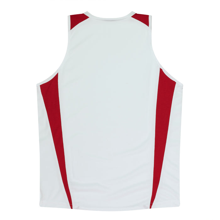 EUREKA LADY SINGLETS - WHITE/RED