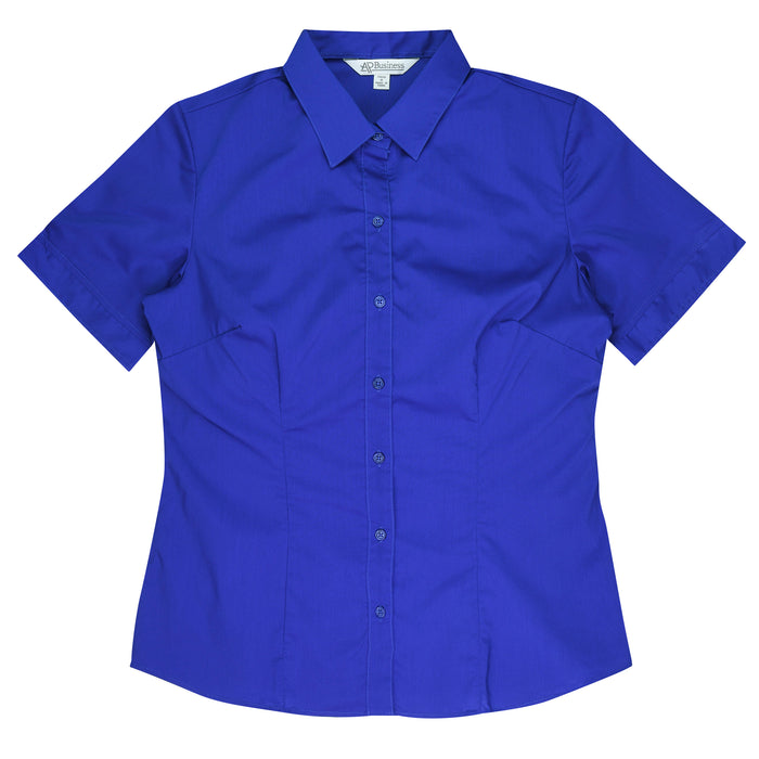 MOSMAN LADY SHIRT SHORT SLEEVE - ROYAL