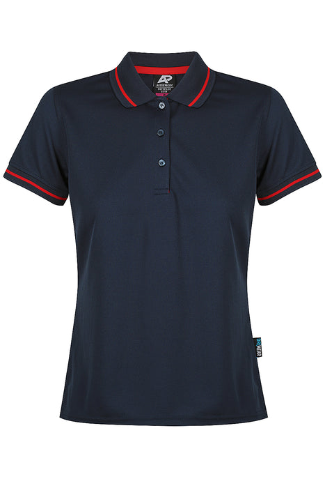 COTTESLOE LADY POLOS - NAVY/RED