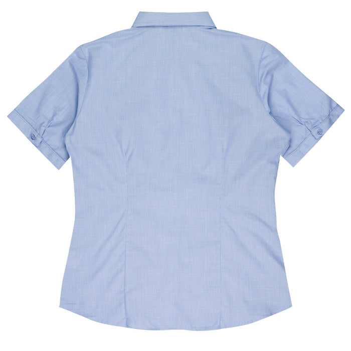 GRANGE LADY SHIRT SHORT SLEEVE - MID BLUE