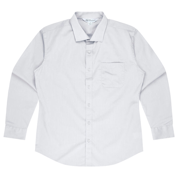 MOSMAN MENS SHIRT LONG SLEEVE - WHITE