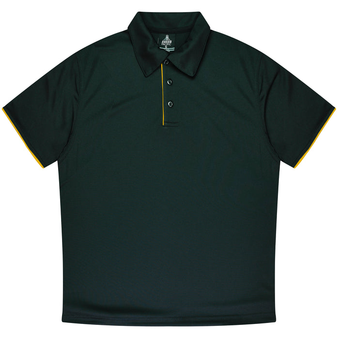 YARRA MENS POLOS - BLACK/GOLD