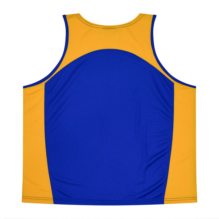 PREMIER MENS SINGLETS - ROYAL/GOLD