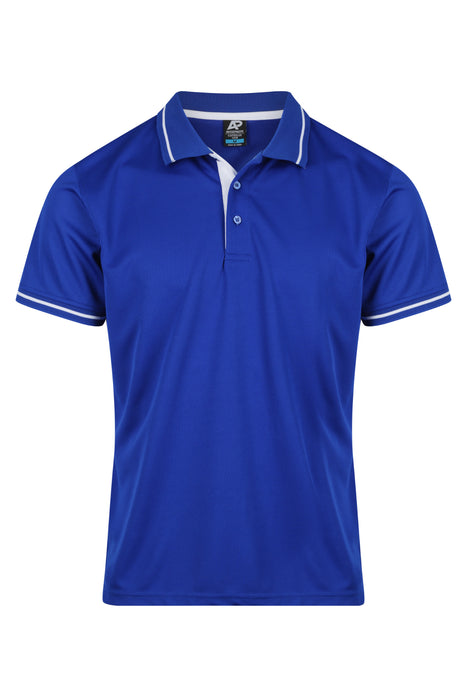 COTTESLOE MENS POLOS - ROYAL/WHITE