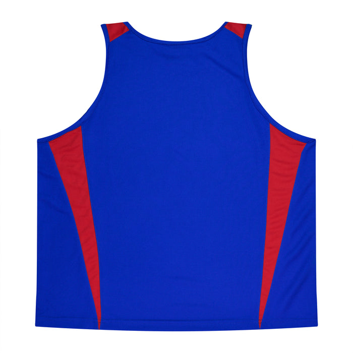 EUREKA MENS SINGLETS - ROYAL/RED