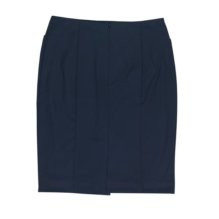 KNEE LENGTH SKIRT LADY SKIRTS - NAVY